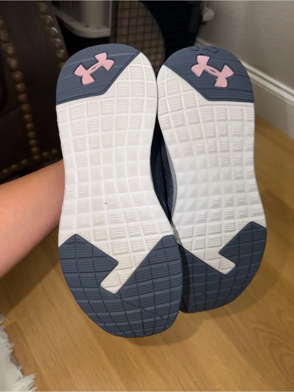 Under Armour Navy and Pink Women's Athletic Running Sneakers